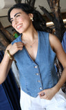 Stretch Denim Vest