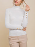 Ivory High Neck Long Sleeve Top