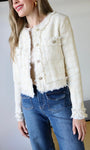 Ivory Tweed Blazer