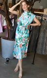 Mock Neck Sleeveless Midi Dress