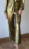 Gold Satin Pants