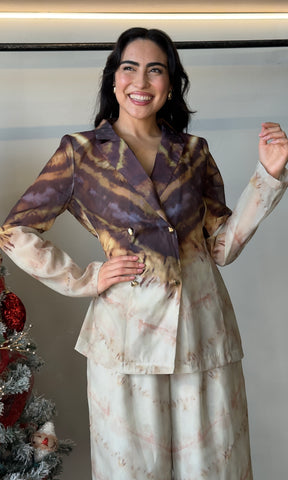 Organza Long Sleeve Blazer