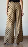 Pleated High-waisted Wide Pants