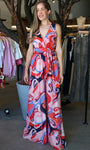 Printed Sleeveless Wide Leg Jumpsuit