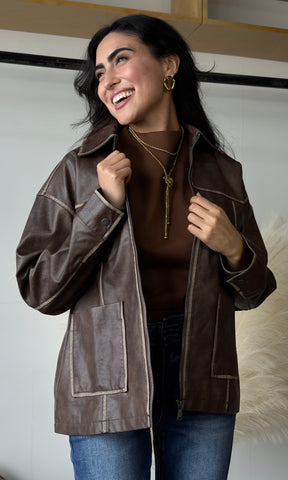 Faux Leather Jacket