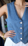 Stretch Denim Vest