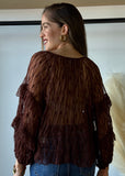 Lace Blouse With Tiered Ruffles