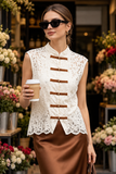 Mandarin Lace Blouse