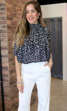 Black and White Print Blouse