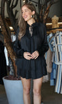 Smocked Hem Sleeve Dress