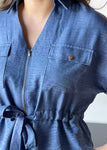 Blue Linen Blouse
