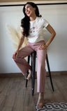 High-waist Straight Pants