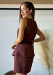 Brown Sleevless Dress
