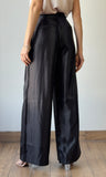 Pleated High-waisted Wide Pants