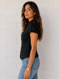 Napoleon Style Short Sleeve Blouse