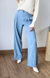 High Rise Pleated Wide Leg Trousers