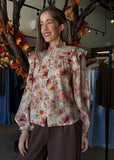 Floral Ruffle Sleeve Addison Blouse