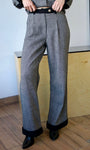 Corduroy Contrast Tweed Pants