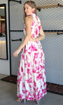 Floral Print Halter Maxi Dress
