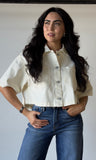 Denim Button Top