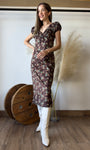 Brown Flower Dress