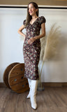 Brown Flower Dress