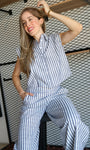 Linen Striped Blouse