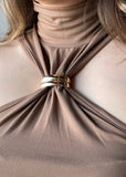 Metallic Ring Off Shoulder Stretch Top