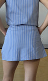 Multi Stripe Poplin Skort