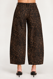 Printed Barrel Leg Pants