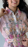 Flower Print Button Dress