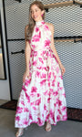 Floral Print Halter Maxi Dress