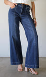 Mid Rise Wide Leg Jeans