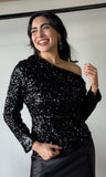 Black Sequin Top