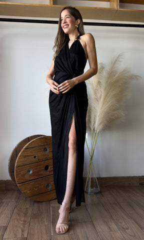 Black Dress With Gold Accent
