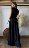 Satin Pleated Gown