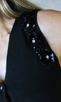 Black Flower Detail Vest