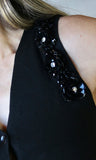 Black Flower Detail Vest