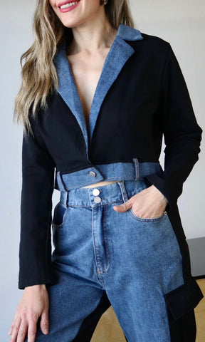 Denim Blazer Set