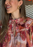 Flowy Blouse With Neck Tie