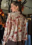 Floral Ruffle Sleeve Addison Blouse