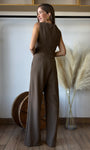 Asymmetrical Cutout Buckle Jumpsuit