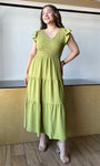 Flutter Sleeve Maxi Dress
