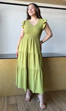 Flutter Sleeve Maxi Dress