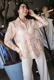 Embroided Button Blouse