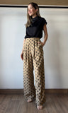 Pleated High-waisted Wide Pants
