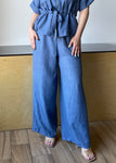 Blue Linen Pants