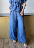 Blue Linen Pants