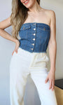 Denim Corset Top