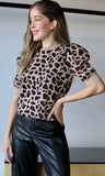 Short Sleeve Leopard Sweater